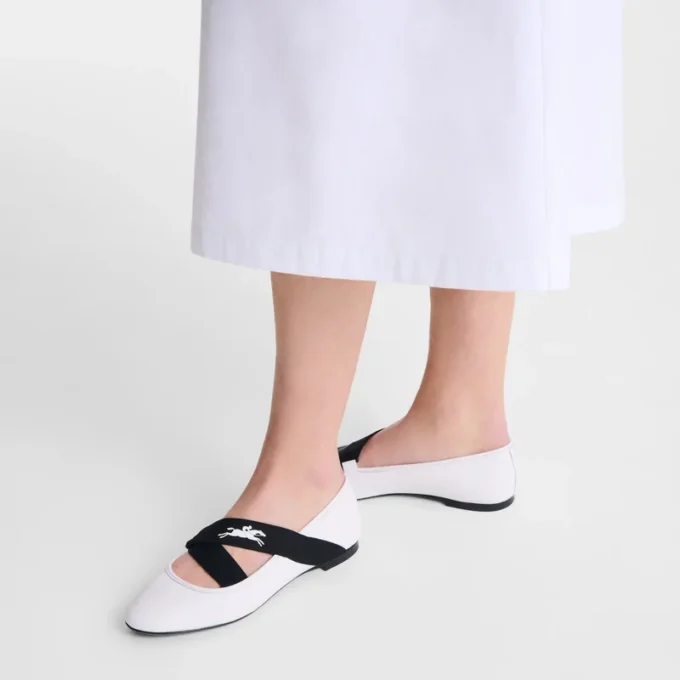 White – Leather Energy Ballerinas