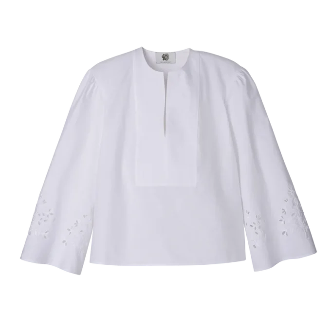 White – Poplin embroidered Blouse