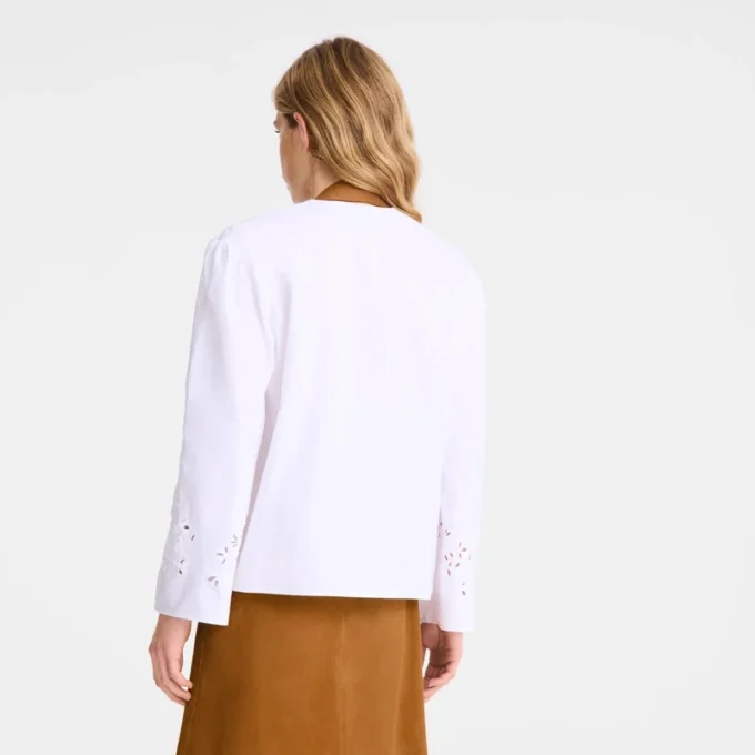 White – Poplin embroidered Blouse