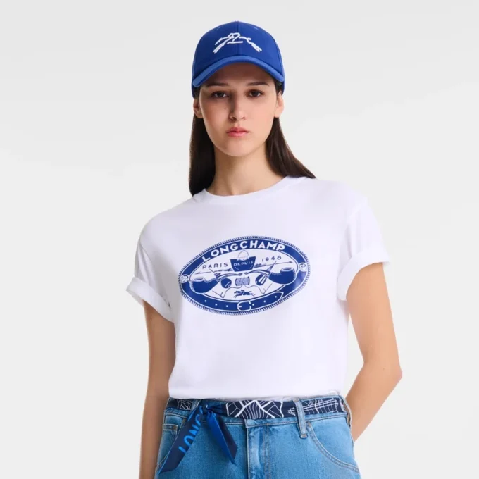 White – Printed jersey T-shirt